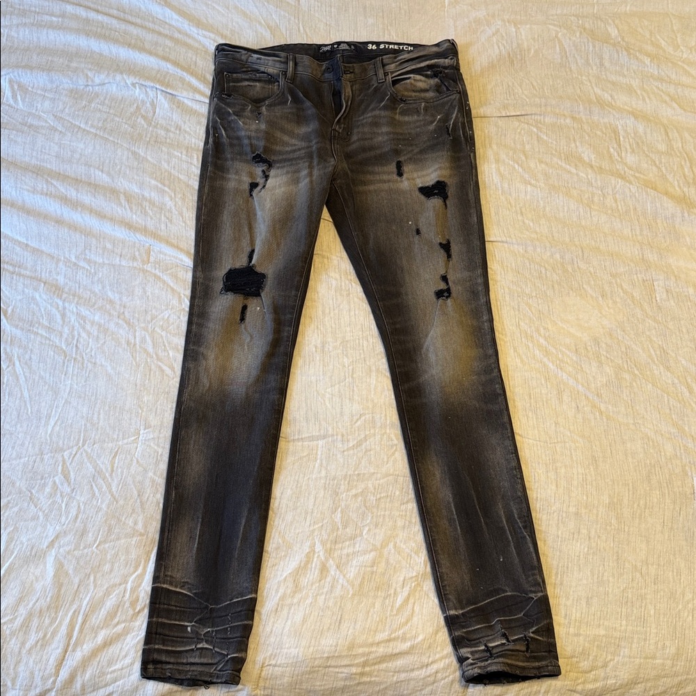 PRPS Black Distressed Skinny Jeans